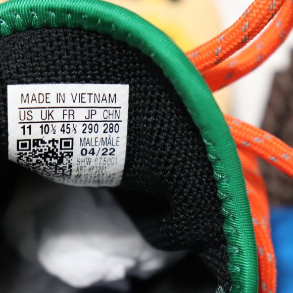 Adidas x Pharrell Williams NMD Hu "Animal Print Orange" HP3221 - US Size 11 - Picture 7 of 8